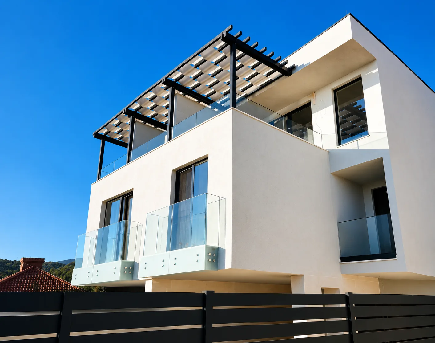 Aluminijska nadstrešnica s platnom Dubrovnik