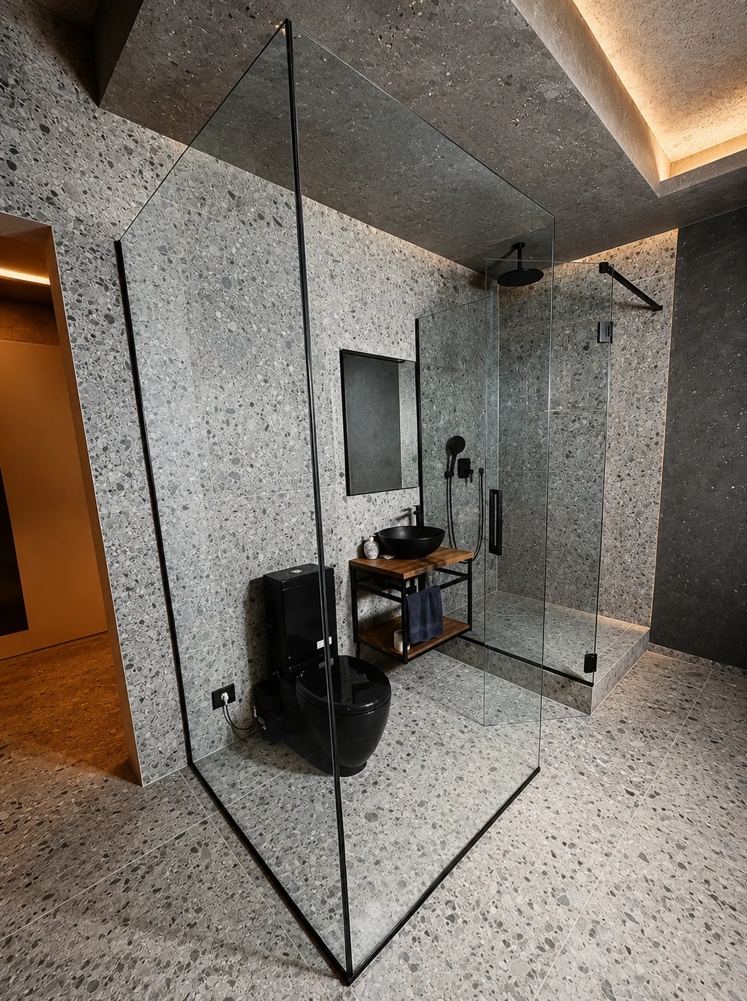 Walk-in tuš kabina terrazzo Sukošan